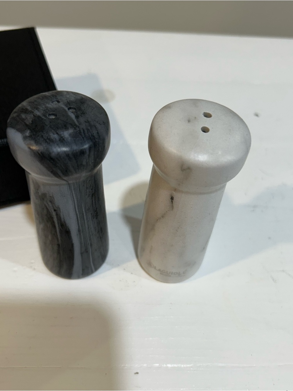 Laguiole Black Collection Salt & Pepper Set - Black and White